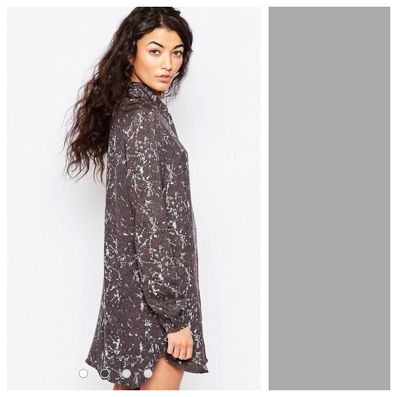 NWT Asos Vila Early Gray Shirt Dress Sz M - Picture 6 of 7